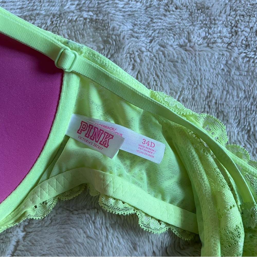 Pink Racerback Push-up Bra - Picture 3 of 3